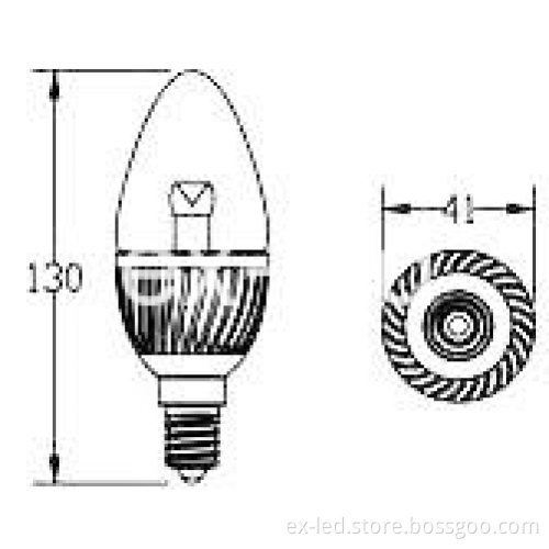 Energy Saving 5W LED Candle Bulb Light with high brightness and power